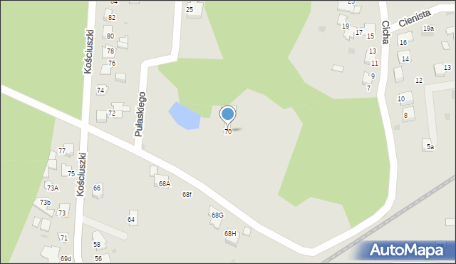 Mikołów, Kościuszki Tadeusza, gen., 70, mapa Mikołów