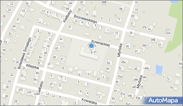 Mikołów, Kownackiej Marii, 2, mapa Mikołów