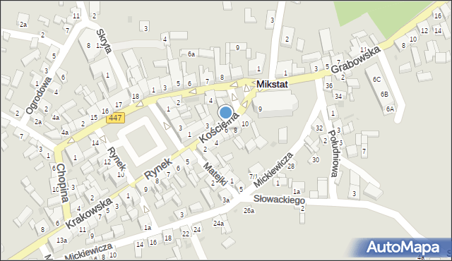 Mikstat, Kościelna, 6, mapa Mikstat