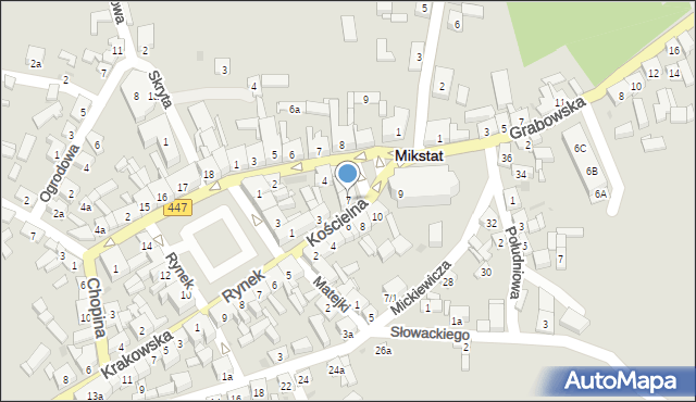 Mikstat, Kościelna, 7, mapa Mikstat