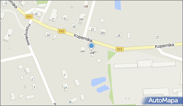 Miłakowo, Kopernika Mikołaja, 24B, mapa Miłakowo