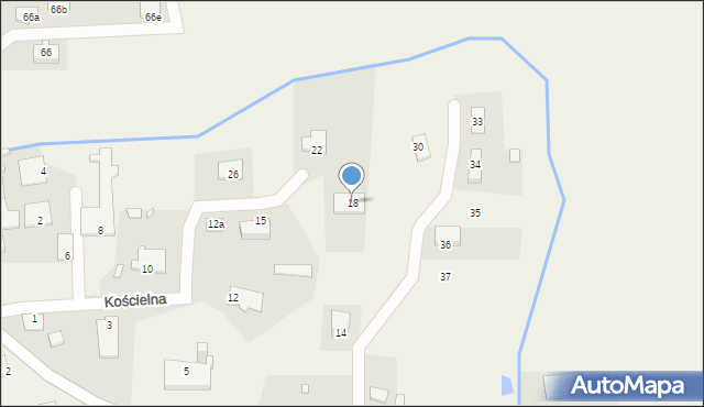 Milejewo, Kościelna, 18, mapa Milejewo