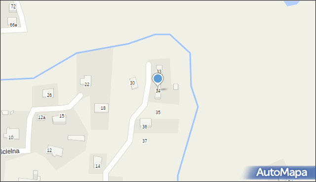 Milejewo, Kościelna, 34, mapa Milejewo