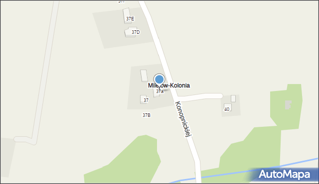 Milejów, Konopnickiej Marii, 37a, mapa Milejów