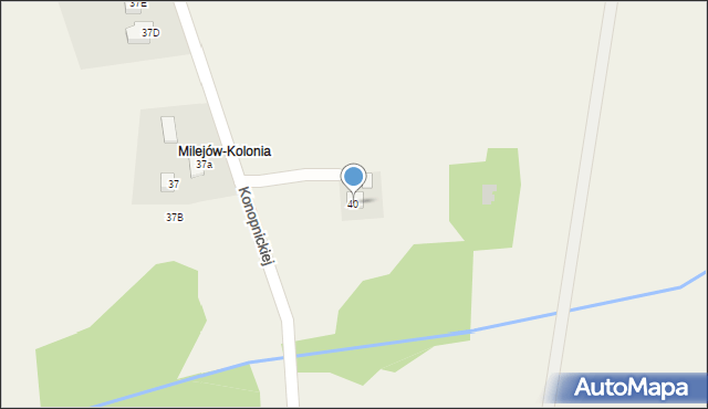 Milejów, Konopnickiej Marii, 40, mapa Milejów