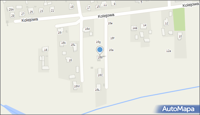 Milejów-Osada, Kolejowa, 16b, mapa Milejów-Osada