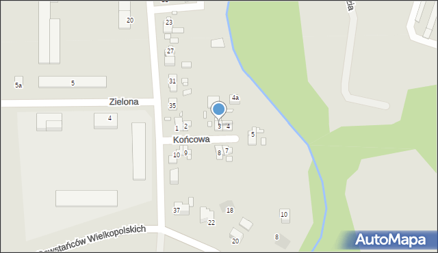 Milicz, Końcowa, 3, mapa Milicz