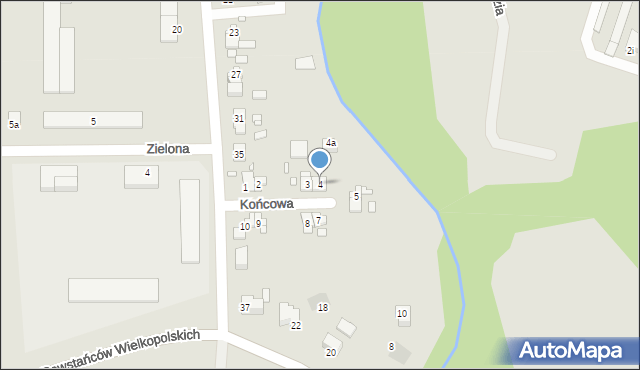 Milicz, Końcowa, 4, mapa Milicz