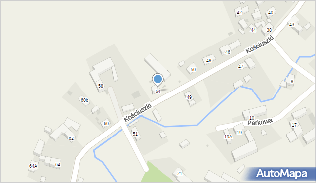 Milikowice, Kościuszki Tadeusza, gen., 54, mapa Milikowice