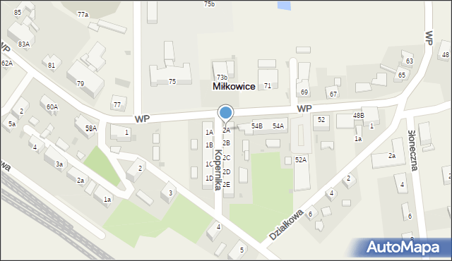 Miłkowice, Kopernika Mikołaja, 2A, mapa Miłkowice