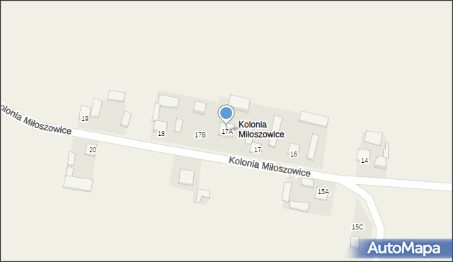 Miłoszowice, Kolonia Miłoszowice, 17A, mapa Miłoszowice