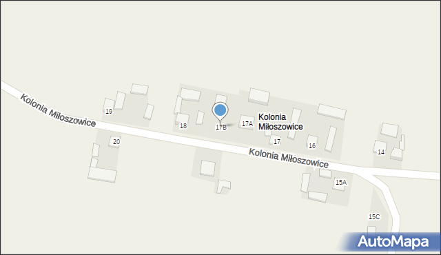 Miłoszowice, Kolonia Miłoszowice, 17B, mapa Miłoszowice