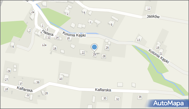 Milówka, Kolonia Kępki, 24, mapa Milówka