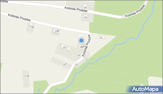 Milówka, Kolonia Prusów, 11a, mapa Milówka