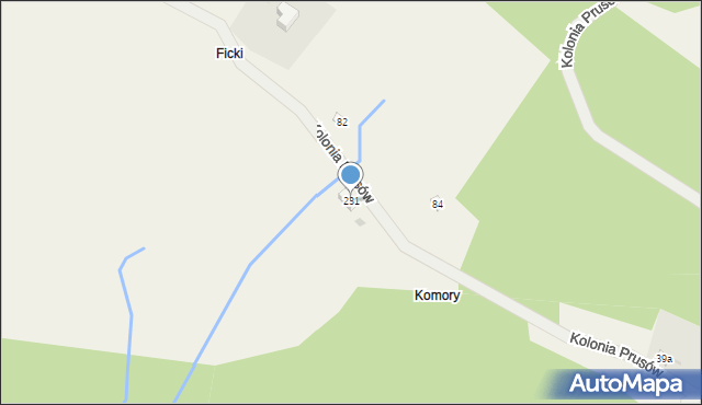 Milówka, Kolonia Prusów, 83, mapa Milówka