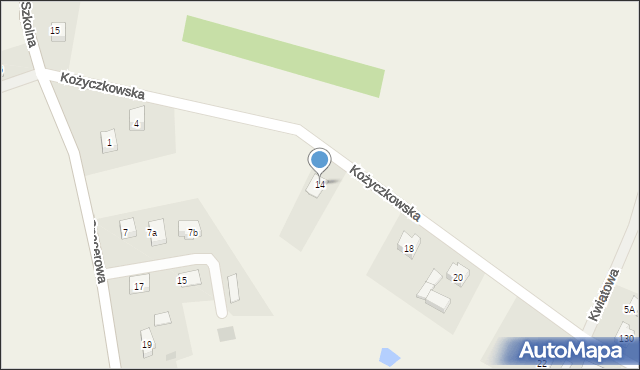 Mirachowo, Kożyczkowska, 14, mapa Mirachowo