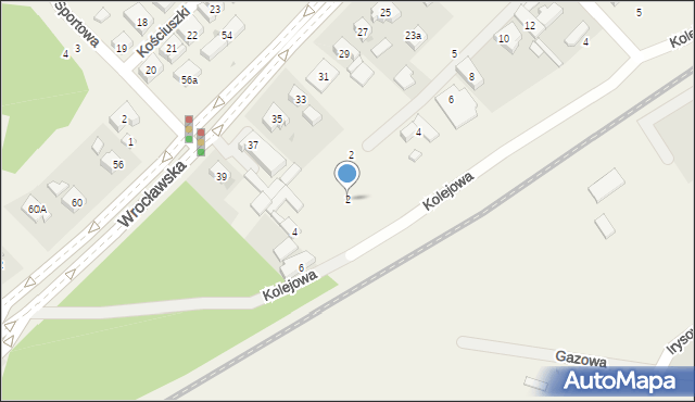 Mirków, Kolejowa, 2, mapa Mirków