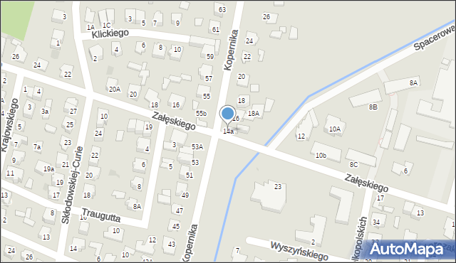 Mława, Kopernika Mikołaja, 14a, mapa Mława