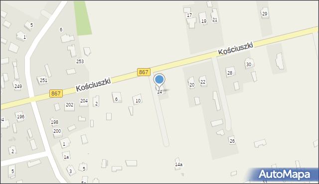 Młodów, Kościuszki Tadeusza, gen., 14, mapa Młodów