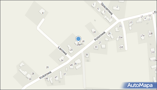 Mnich, Kolorowa, 20a, mapa Mnich