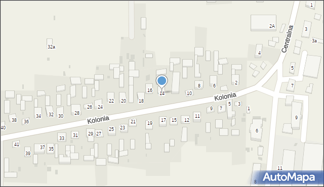 Mniów, Kolonia, 14, mapa Mniów