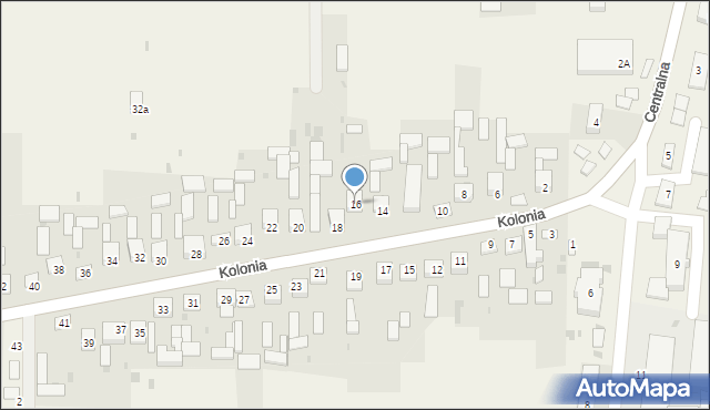 Mniów, Kolonia, 16, mapa Mniów