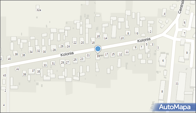 Mniów, Kolonia, 19, mapa Mniów