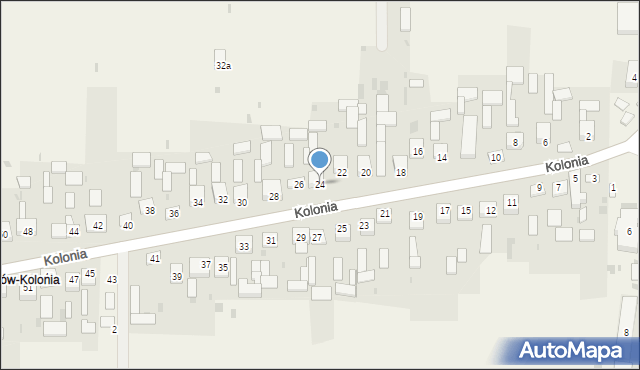 Mniów, Kolonia, 24, mapa Mniów