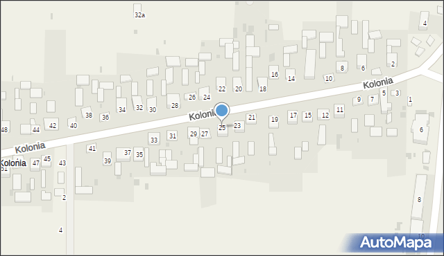 Mniów, Kolonia, 25, mapa Mniów