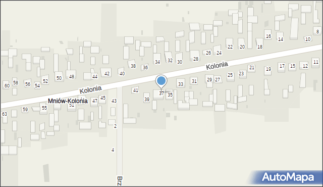 Mniów, Kolonia, 37, mapa Mniów