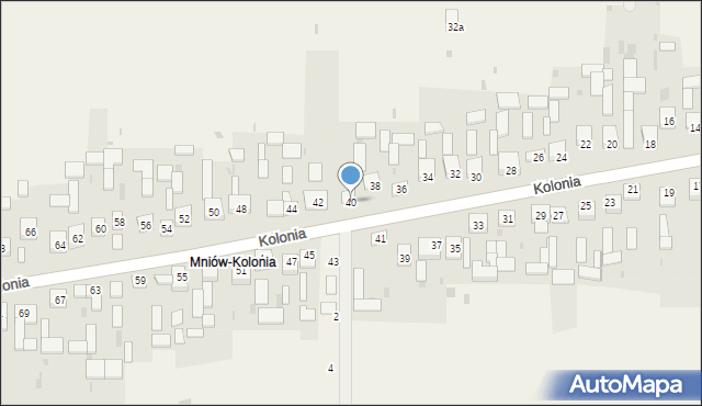 Mniów, Kolonia, 40, mapa Mniów