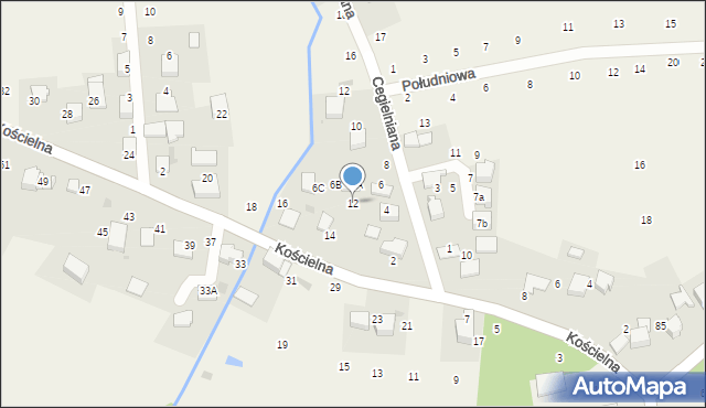 Modlnica, Kościelna, 12, mapa Modlnica