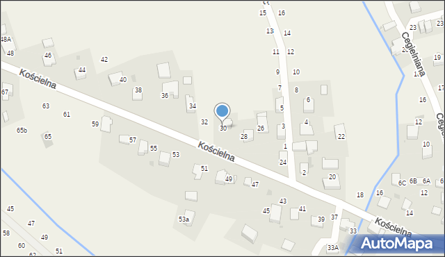 Modlnica, Kościelna, 30, mapa Modlnica