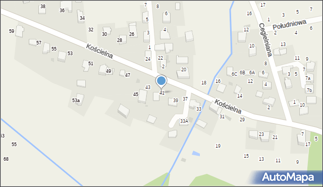 Modlnica, Kościelna, 41, mapa Modlnica