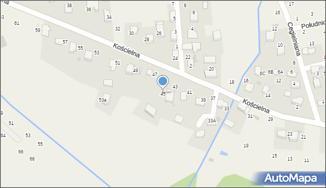 Modlnica, Kościelna, 45, mapa Modlnica