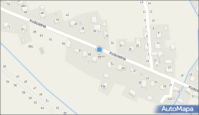 Modlnica, Kościelna, 53, mapa Modlnica