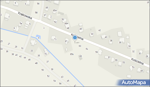 Modlnica, Kościelna, 65, mapa Modlnica