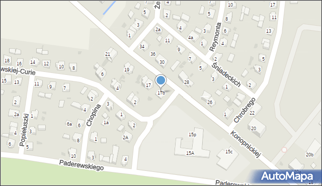 Mogilno, Konopnickiej Marii, 17b, mapa Mogilno