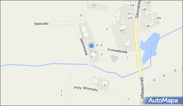 Mościska, Konwaliowa, 7, mapa Mościska