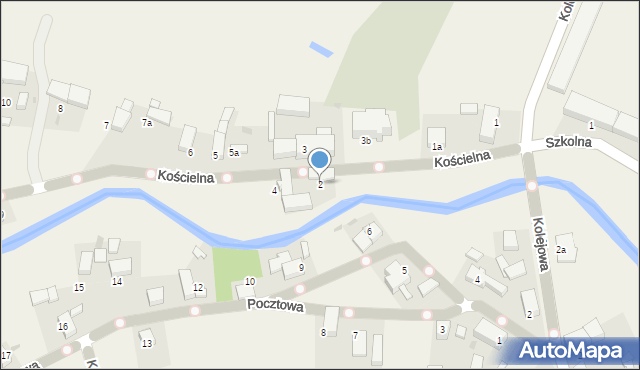 Mościsko, Kościelna, 2, mapa Mościsko