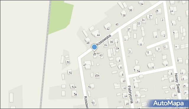 Moszczenica, Kosowska, 45, mapa Moszczenica