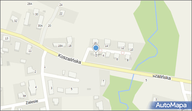 Mścice, Koszalińska, 2, mapa Mścice