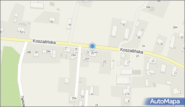 Mścice, Koszalińska, 21, mapa Mścice