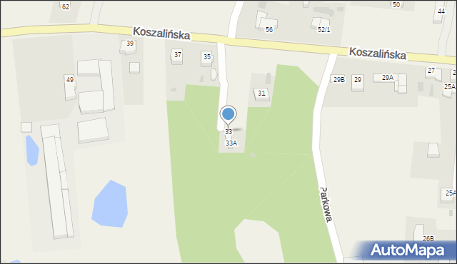 Mścice, Koszalińska, 33, mapa Mścice