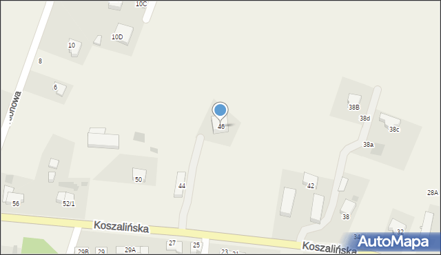 Mścice, Koszalińska, 46, mapa Mścice