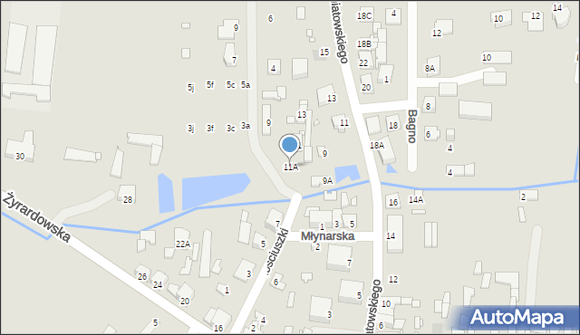 Mszczonów, Kościuszki Tadeusza, gen., 11A, mapa Mszczonów