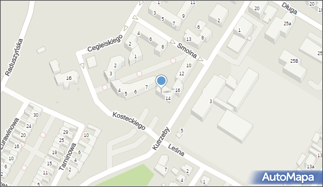 Murowana Goślina, Kosteckiego Romana, ks., 15, mapa Murowana Goślina