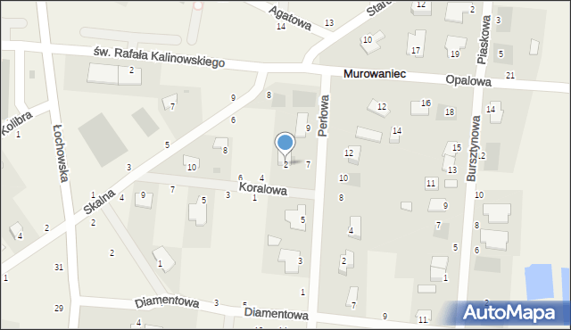 Murowaniec, Koralowa, 2, mapa Murowaniec