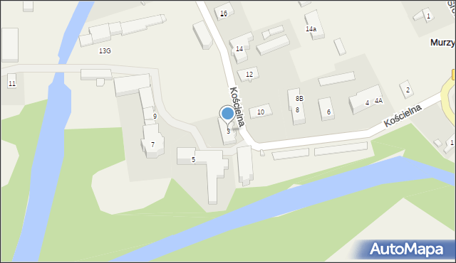 Murzynowo, Kościelna, 3, mapa Murzynowo