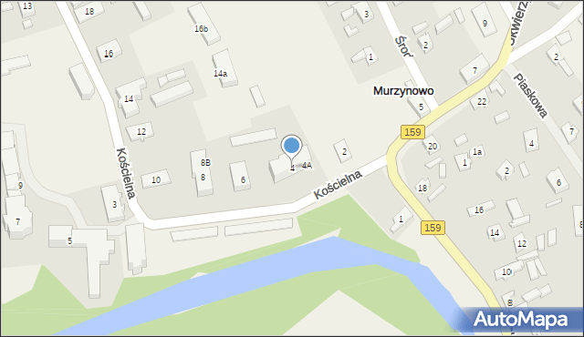 Murzynowo, Kościelna, 4, mapa Murzynowo